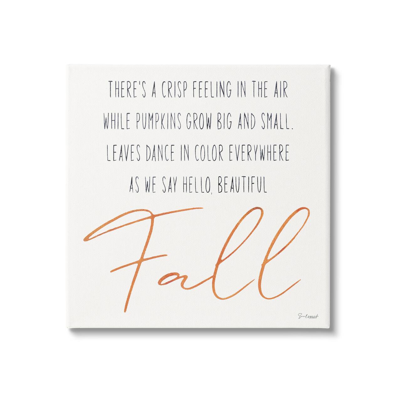 Stupell Industries Hello Beautiful Fall Uplifting Rhyme Canvas Wall Art